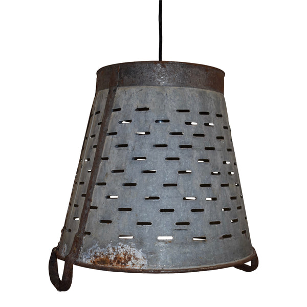 Olive Bucket Pendant Light Fixture Ski Country Antiques & Home