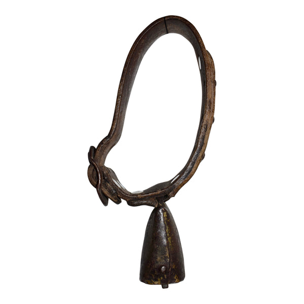 Swiss Goat Bell on Leather Collar Ski Country Antiques & Home