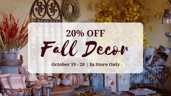 Enjoy 20% Off Fall Decor