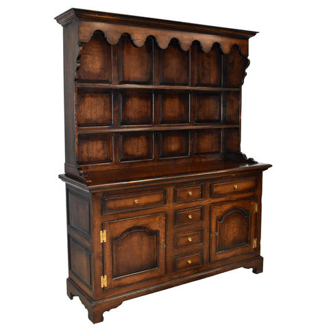Rustic Oak Cupboard Display Cabinet