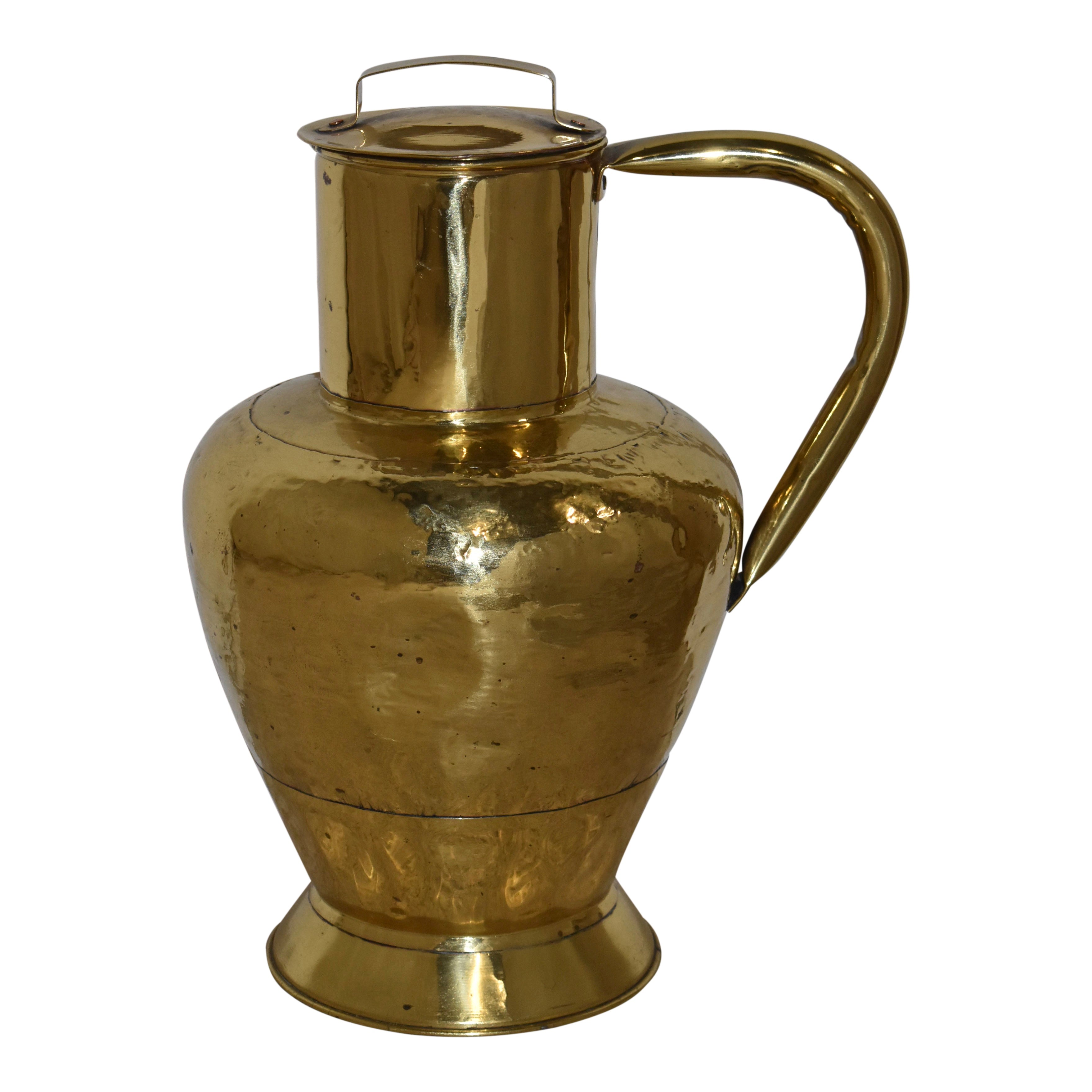 Brass Pitcher with Lid - Ski Country Antiques & Home