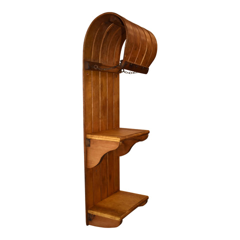Toboggan Wall Shelf with Two Shelves