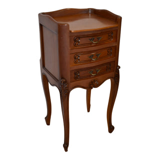 Fruitwood Louis XV Nightstand with Three Drawers