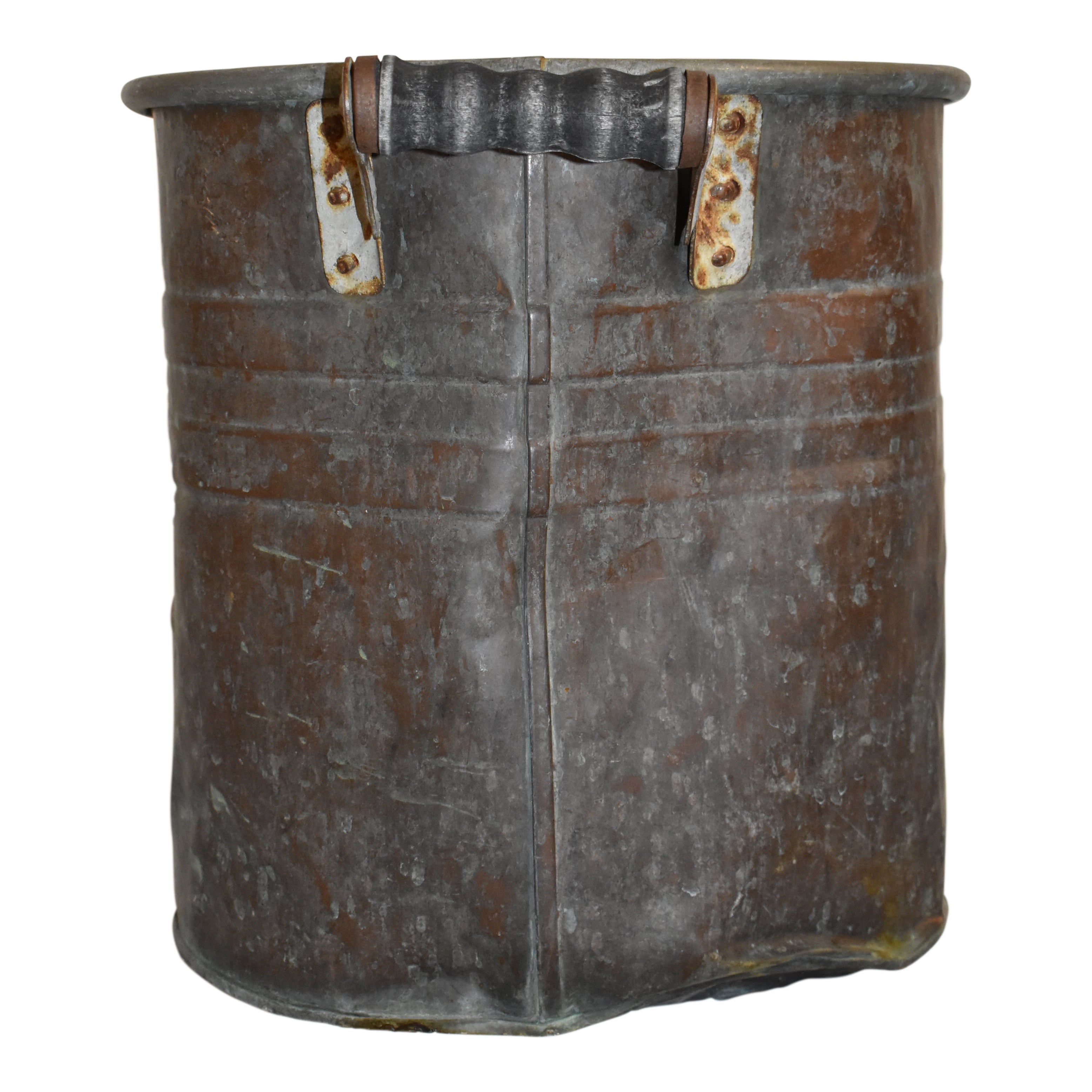 Oval Metal Container with Side Handles - Ski Country Antiques & Home