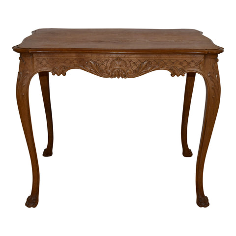 Rectangle Carved Oak Side Table