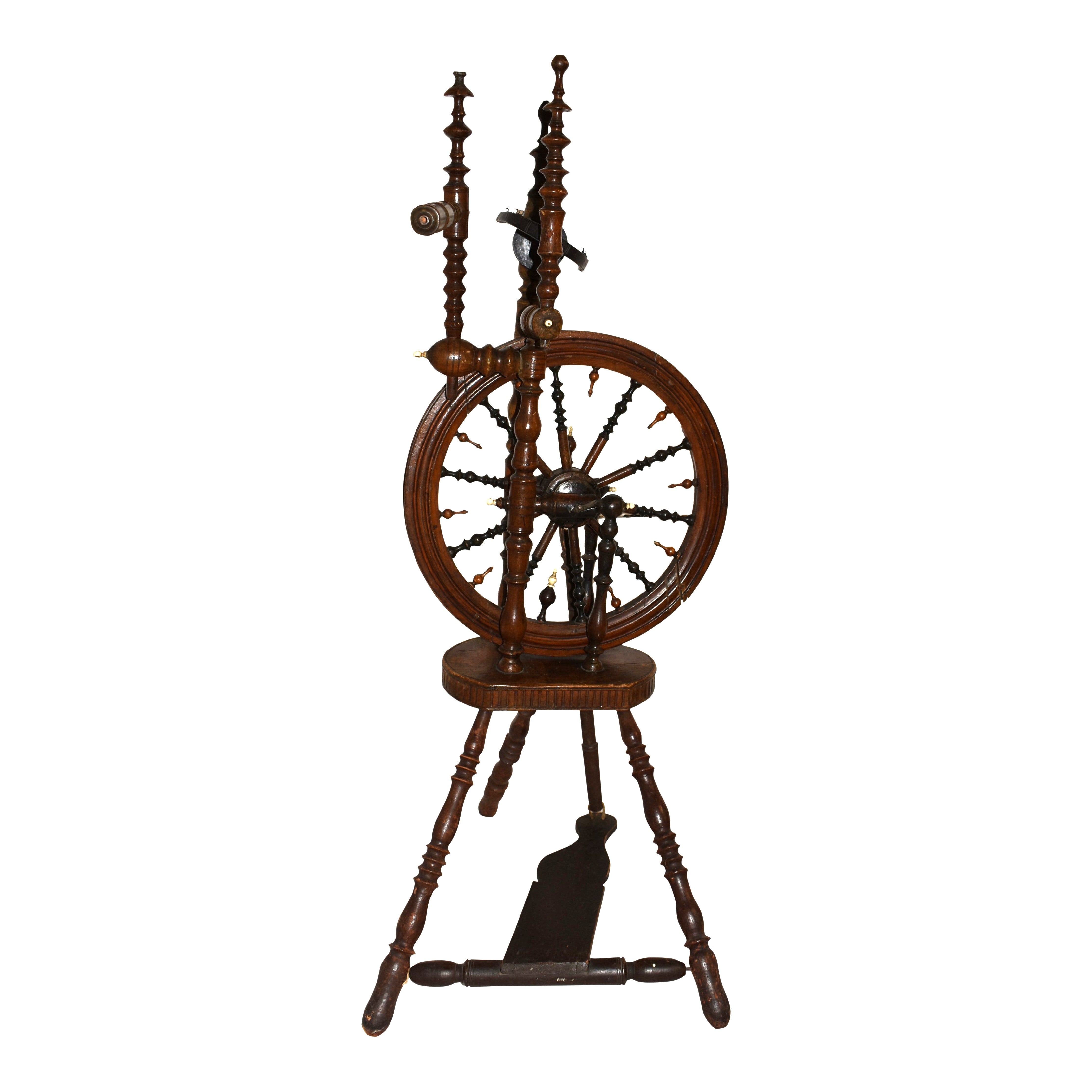 Lebinize Wheel Upright Castle Spinning Wheel - Ski Country Antiques & Home