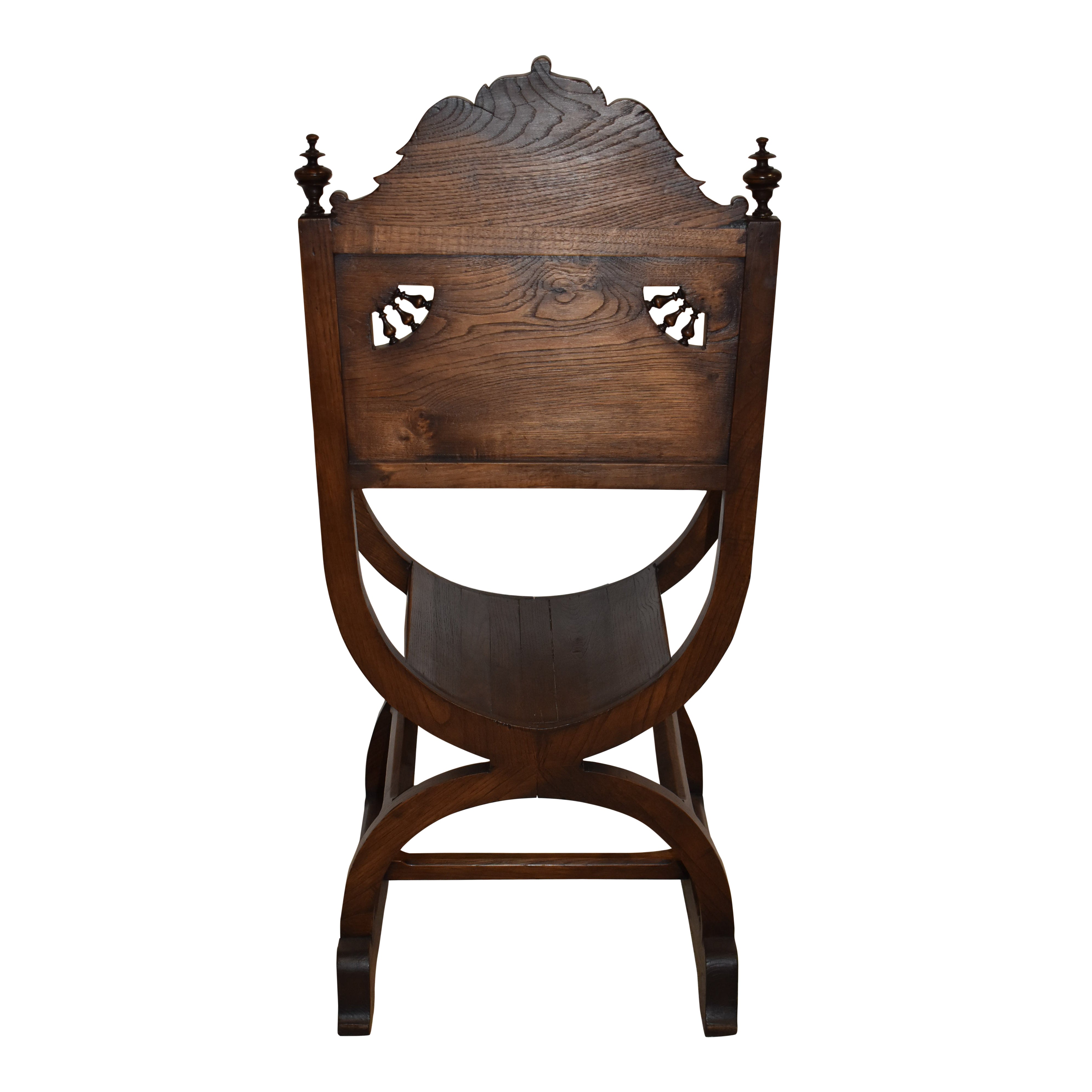 Carved Dutch Curule Chair