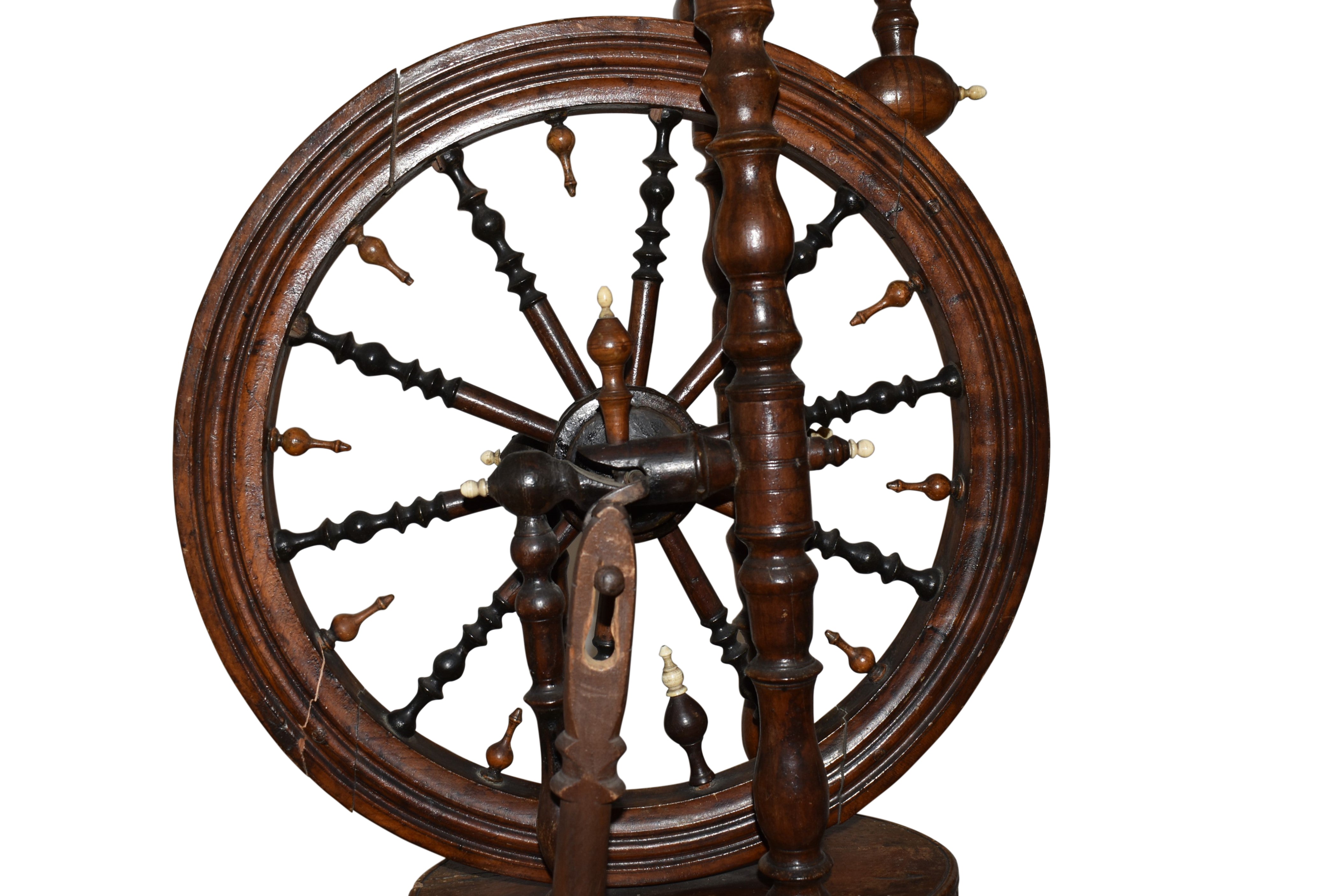 Lebinize Wheel Upright Castle Spinning Wheel - Ski Country Antiques & Home
