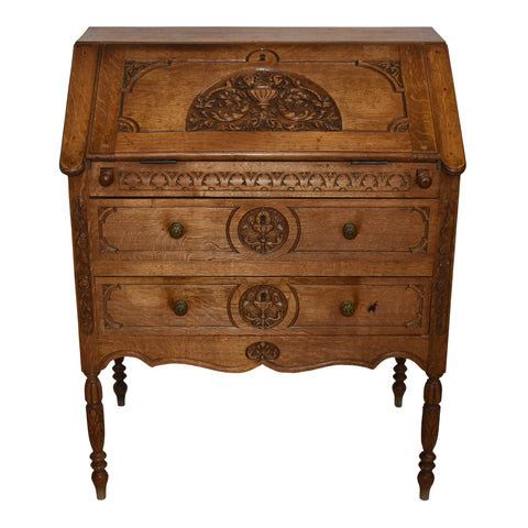 Petite Oak Secretary Desk
