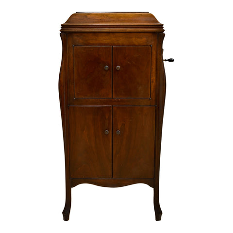 Mahogany Victor-Victrola Phonograph and Records