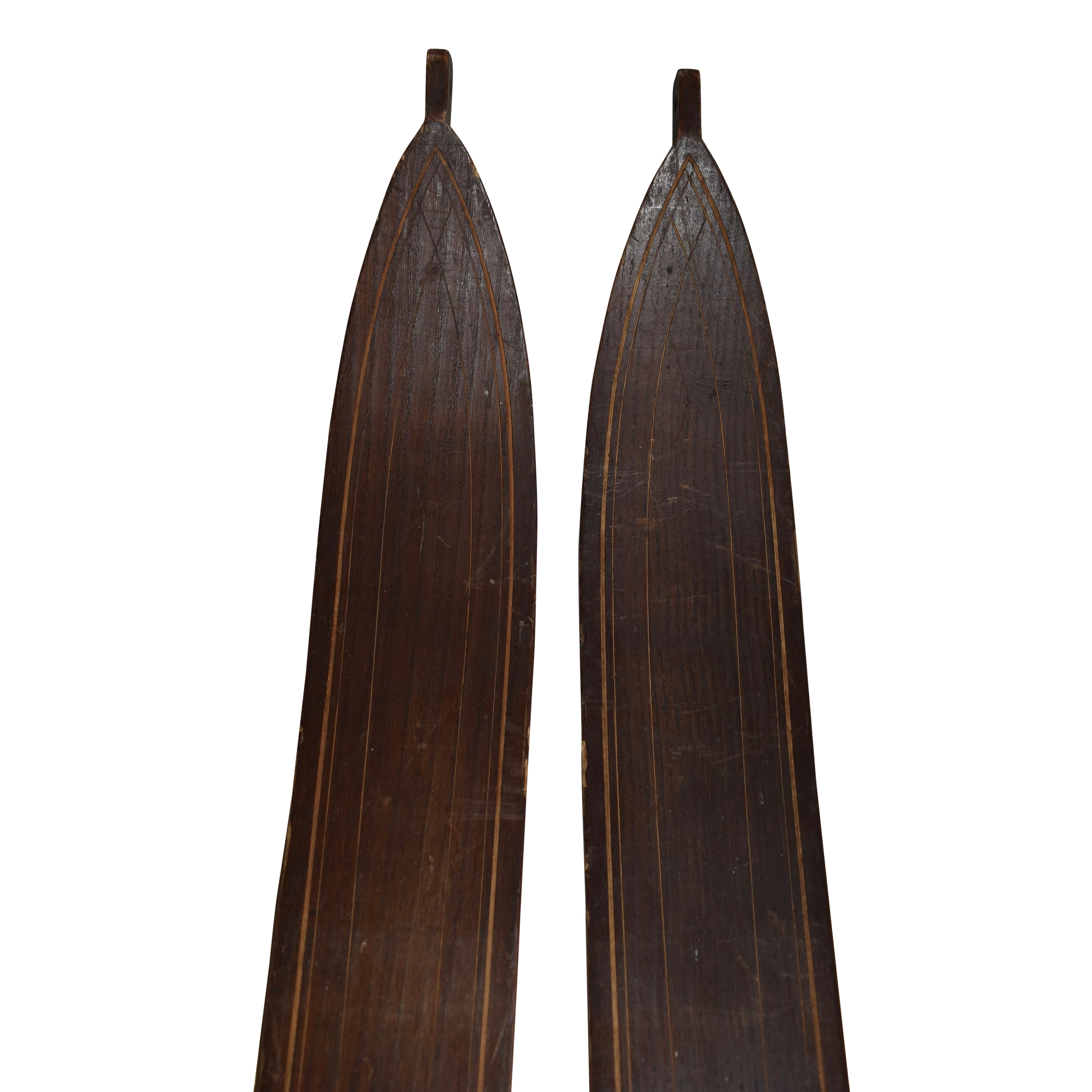 Wooden Flat Top Skis