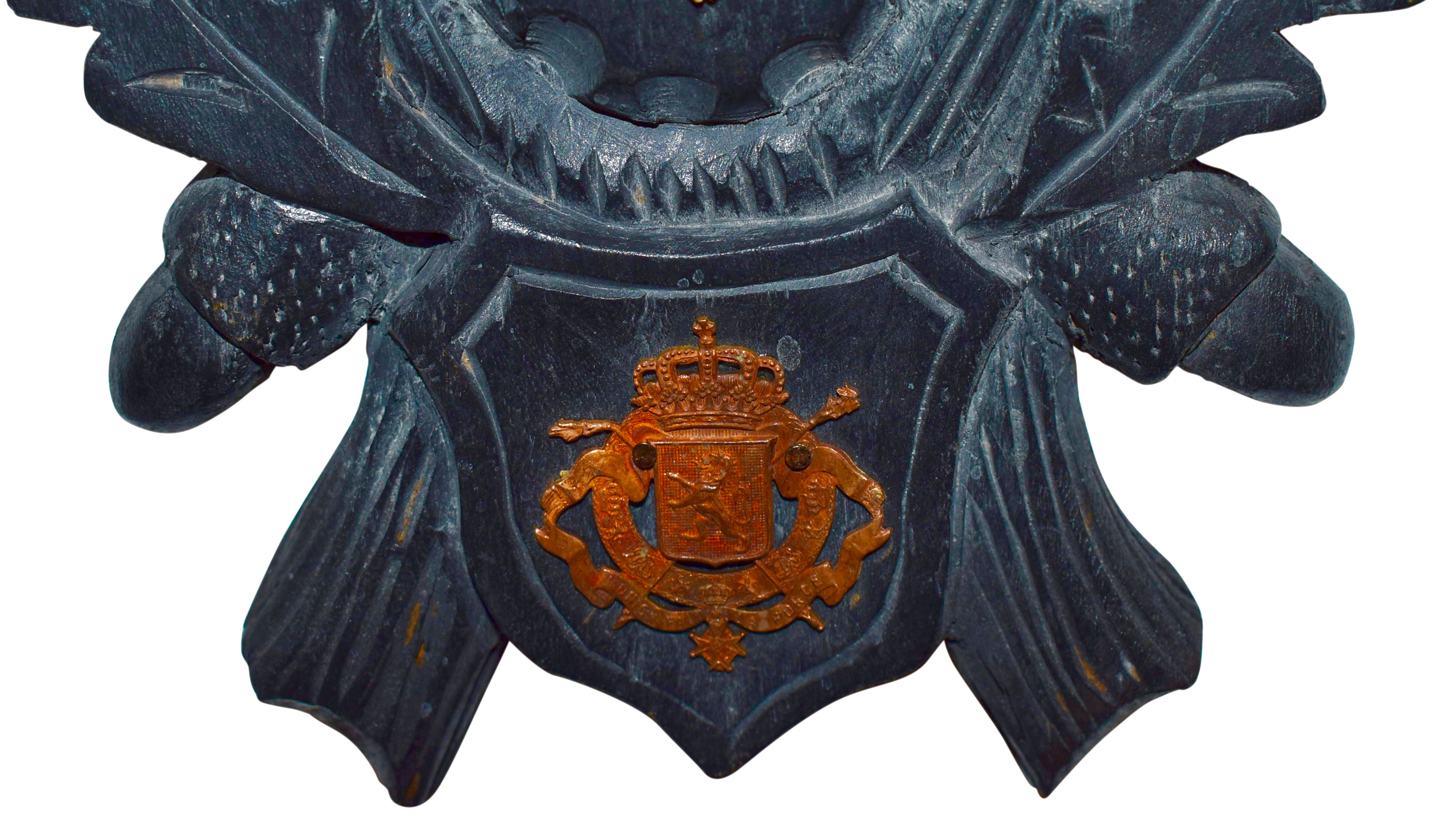 Roe Deer Trophy on Carved Plaque from King Leopold I of Belgium