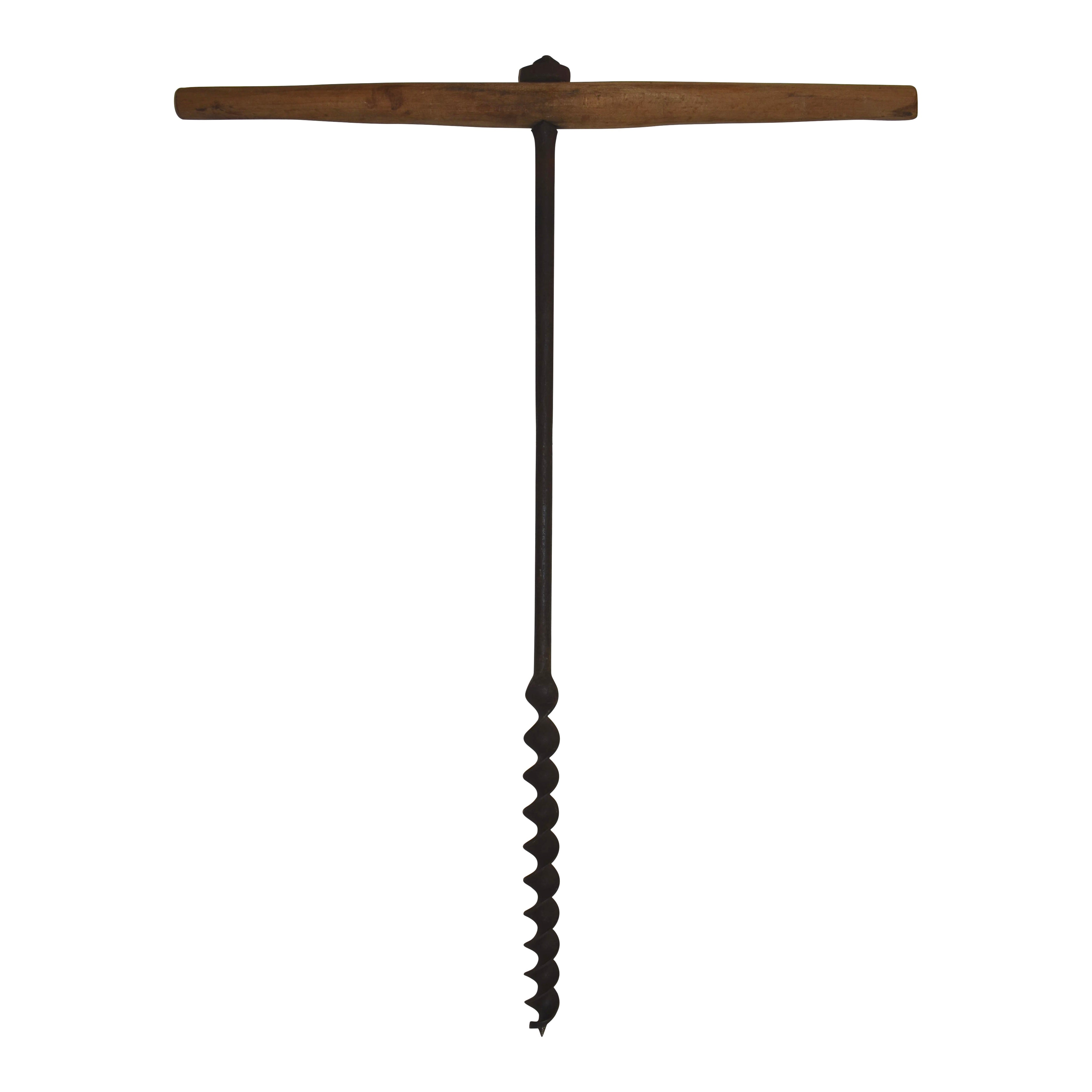 T-Handle 1/4 Inch Auger/Hand Drill Ski Country Antiques Home
