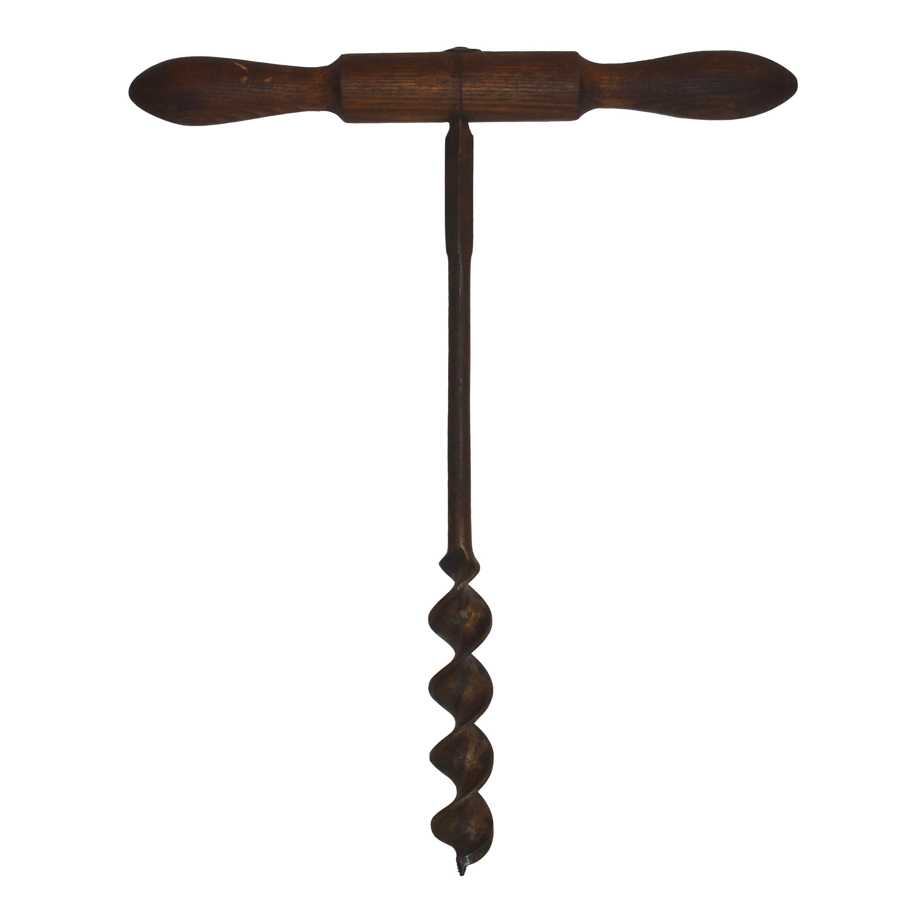 Old Fashion Auger Drill T-Handle 1/2 Inch Auger/Hand Drill Ski