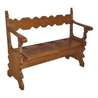 Oak Bench with Storage