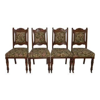Edwardian Upholstered Chairs, Set of Four