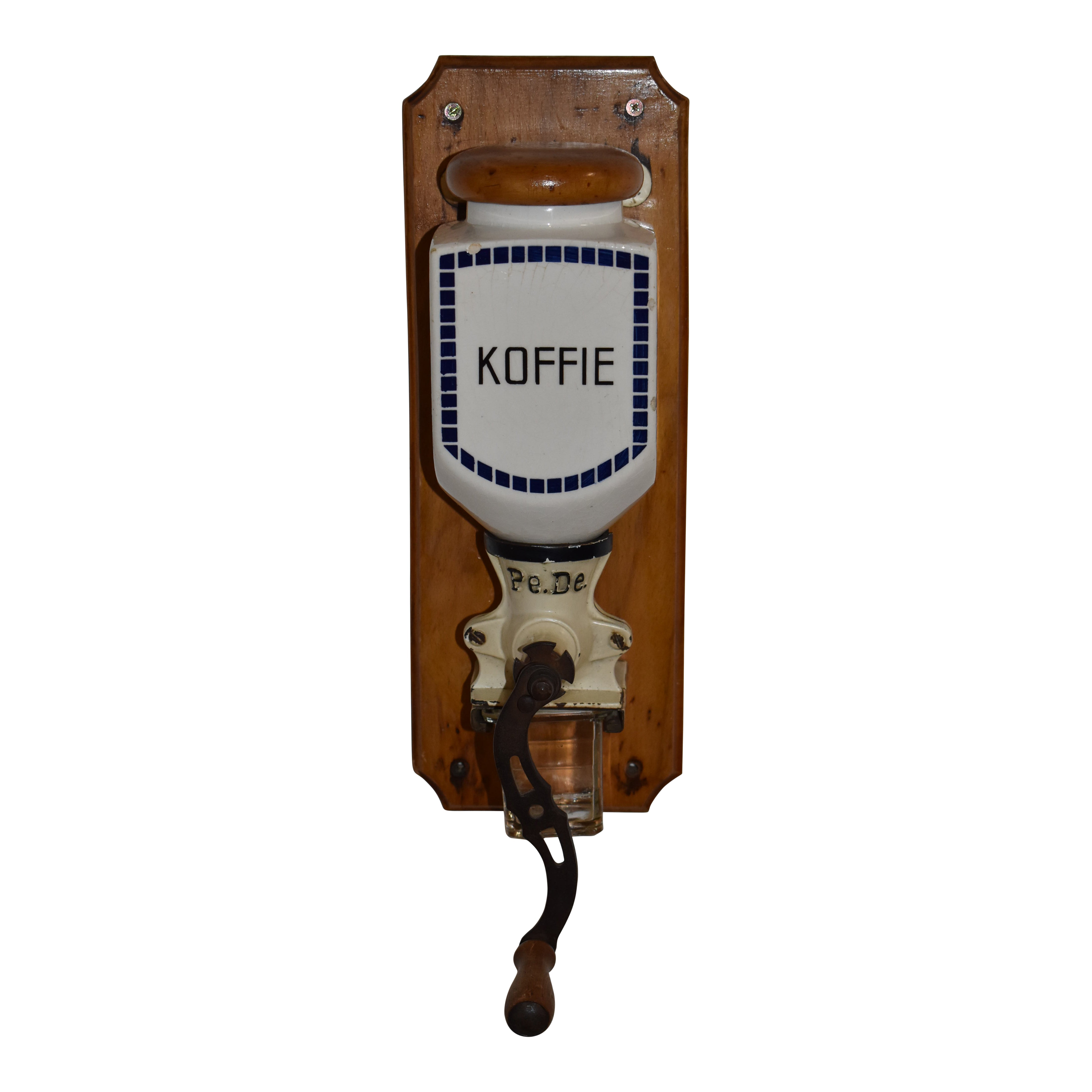 Dutch Wall-Mounted PeDe Dienes Hand-Cranked Coffee Grinder