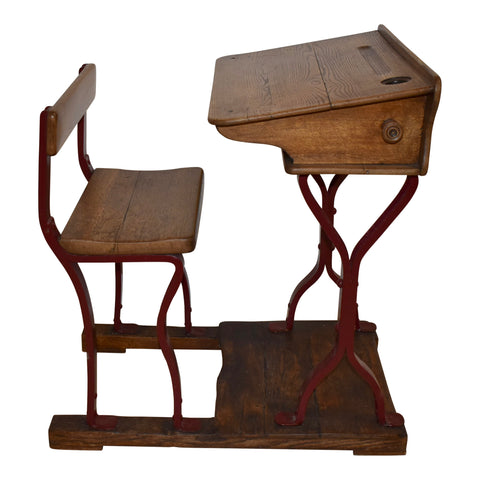 Child's Oak School Desk