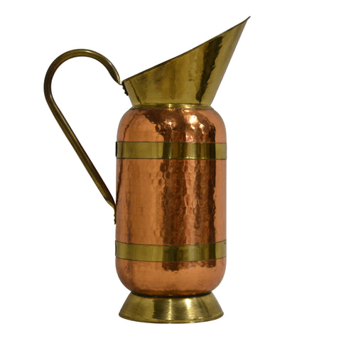 Belgian Copper and Brass Pitcher