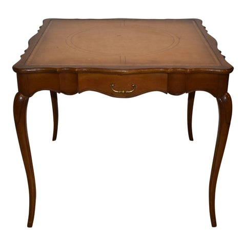 Stickley Walnut Game Table with Leather Top