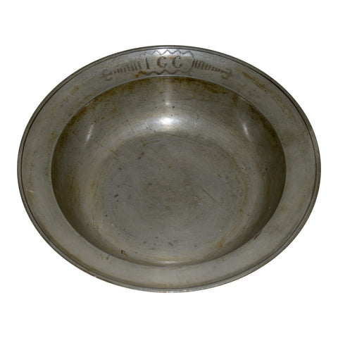 German C L Beindorf Pewter Wide Rimmed Bowl