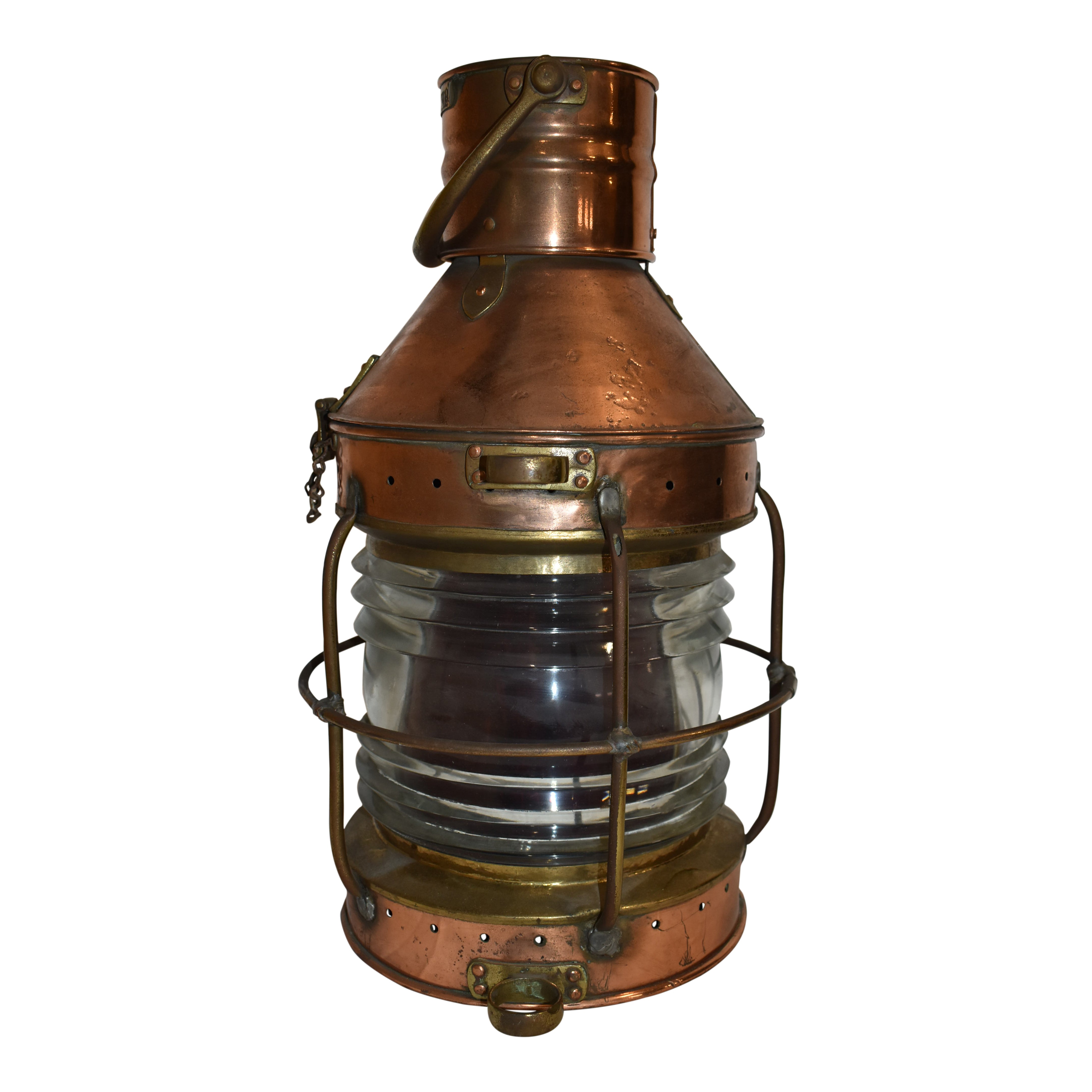 German Copper and Brass Navigation Lamp