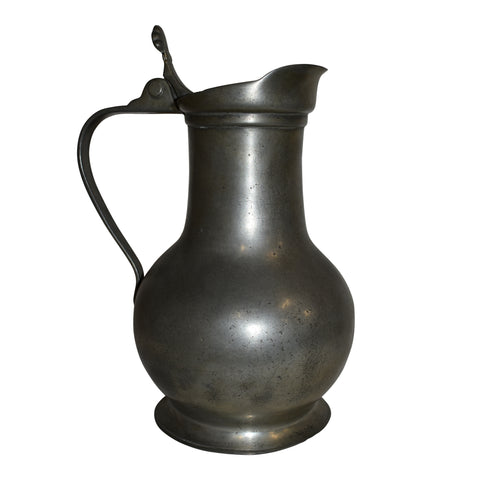 Flemish Pewter Tankard with Lid