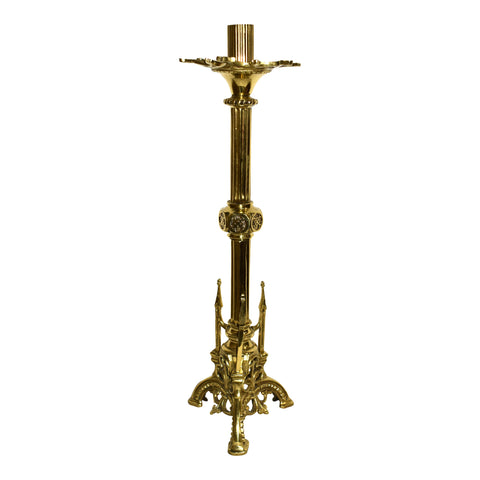 Gothic Brass Candlestick