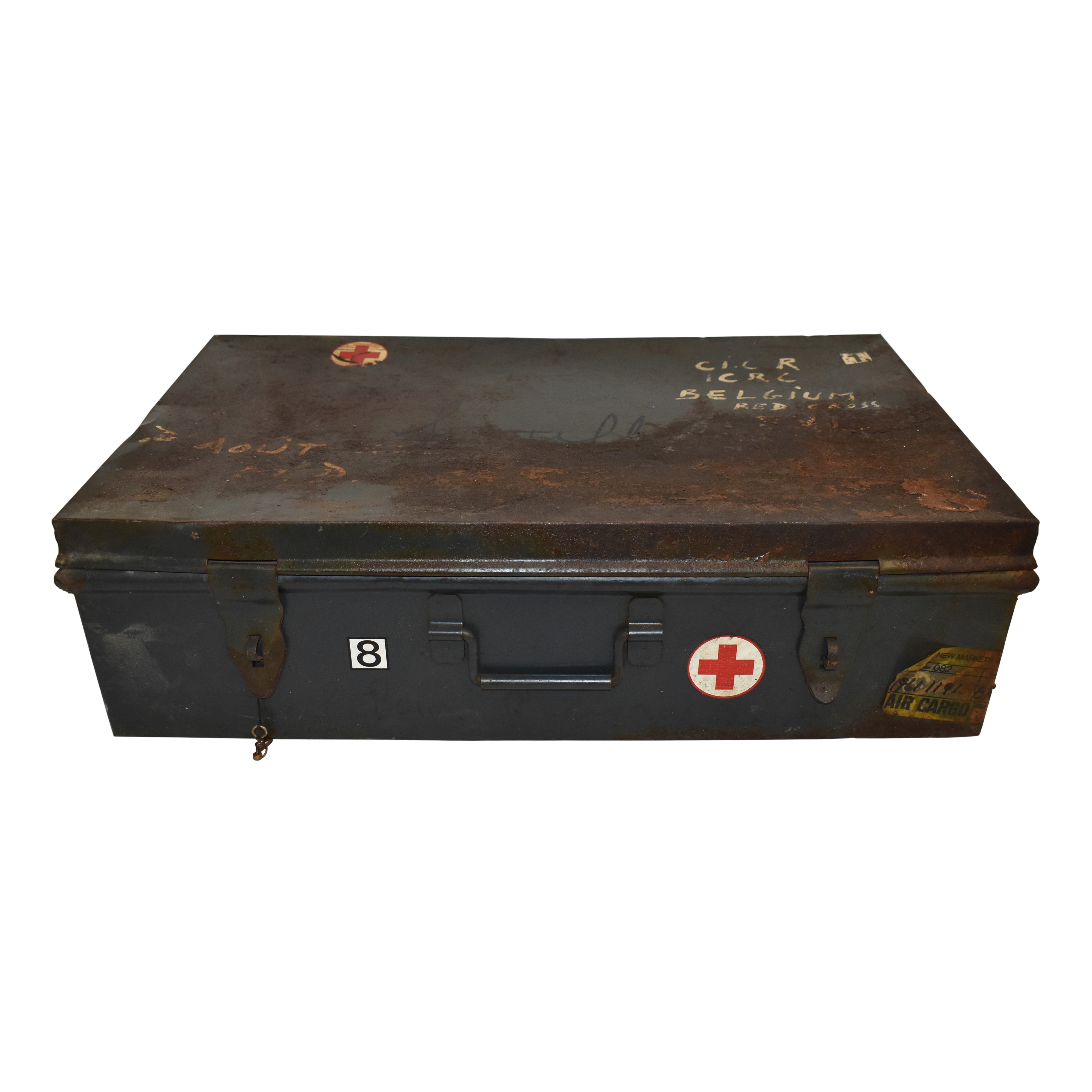 Red Cross Case Belgian Red Cross Metal Case - Ski Country Antiques & Home