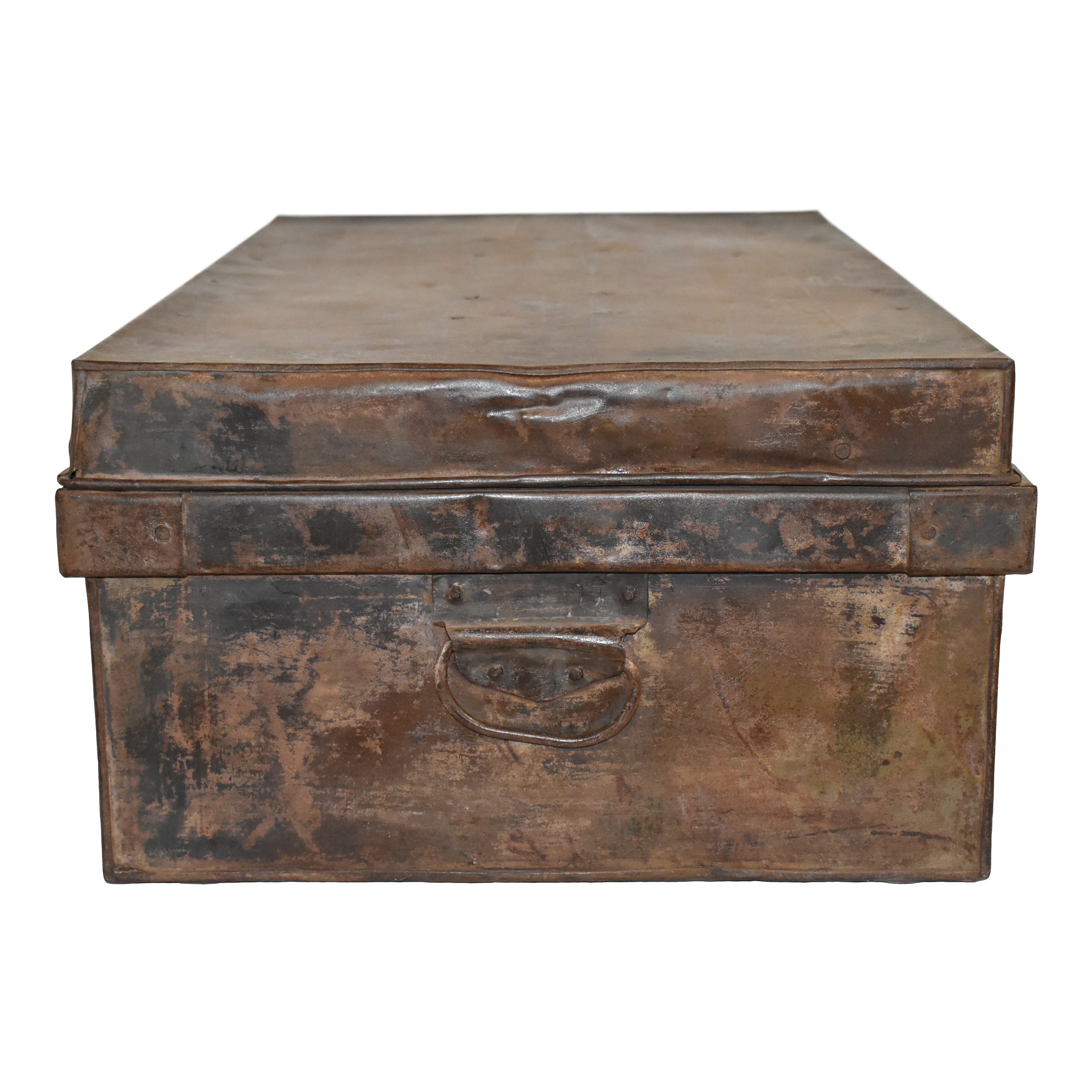 Vintage Steel Trunk Lid Stay - Rustic Antique Patina Finish, Perfect For Retro Furniture & Steamer Trunk Repairs
