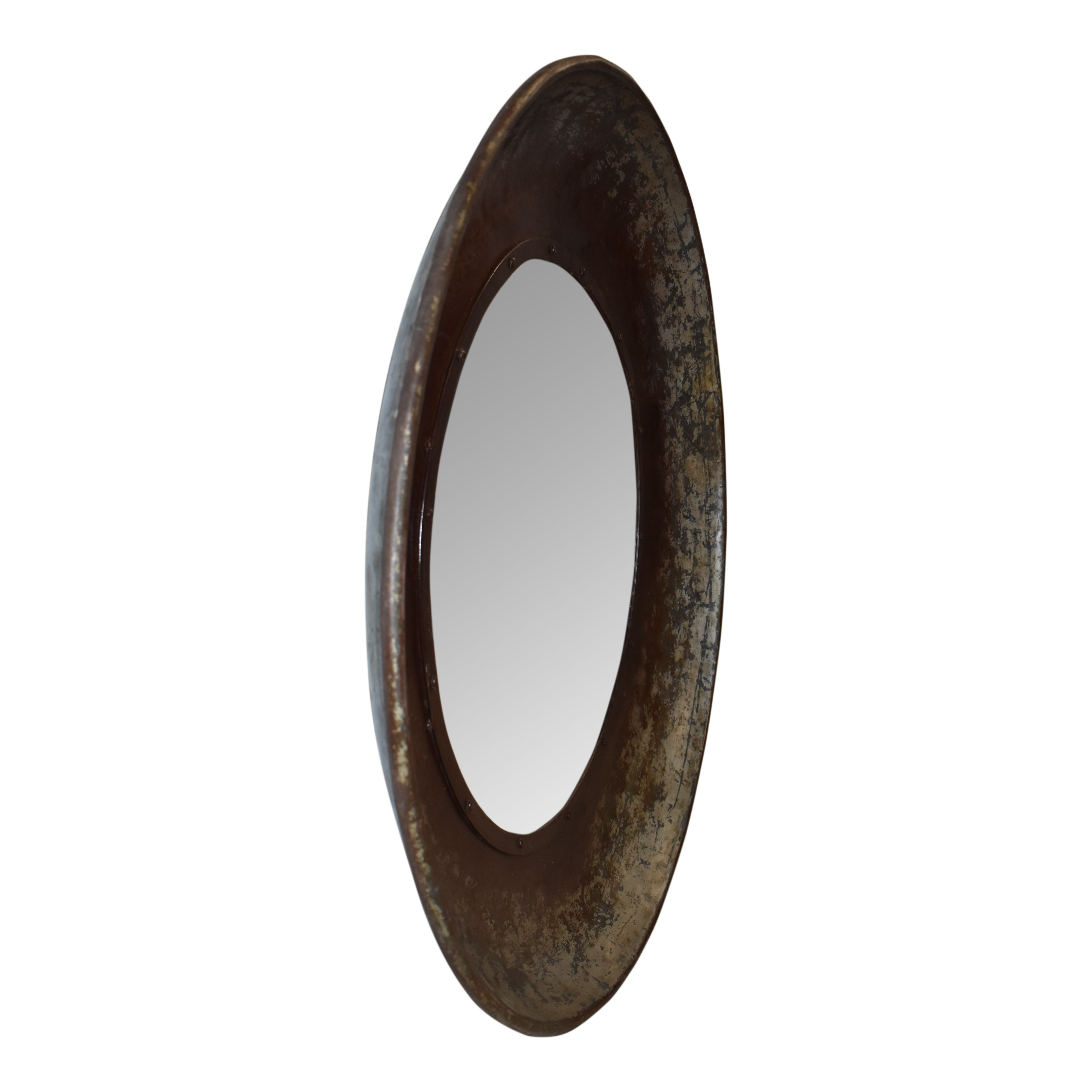 Round Mirror Frame Design Round Industrial Wall Mirror - Ski Country Antiques & Home