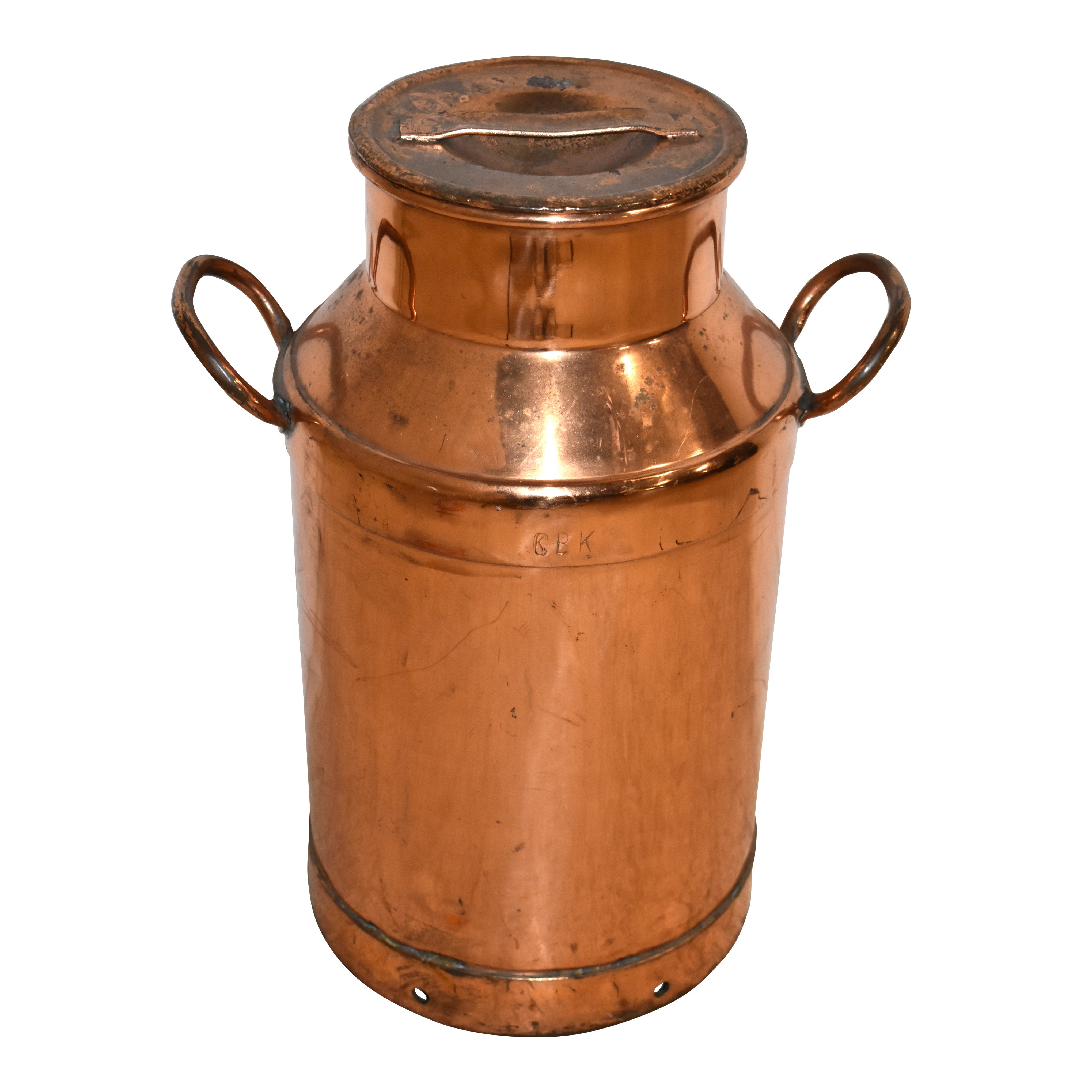 Copper Milk Can Ski Country Antiques Home copper-milk-can-ski-country-antiques-home