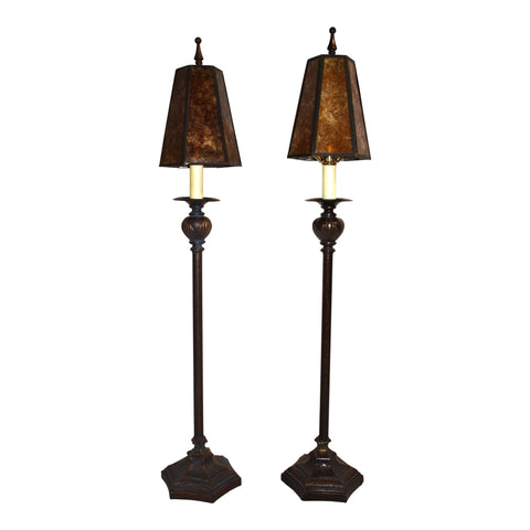 Tall Buffet Table Lamps, Set of Two