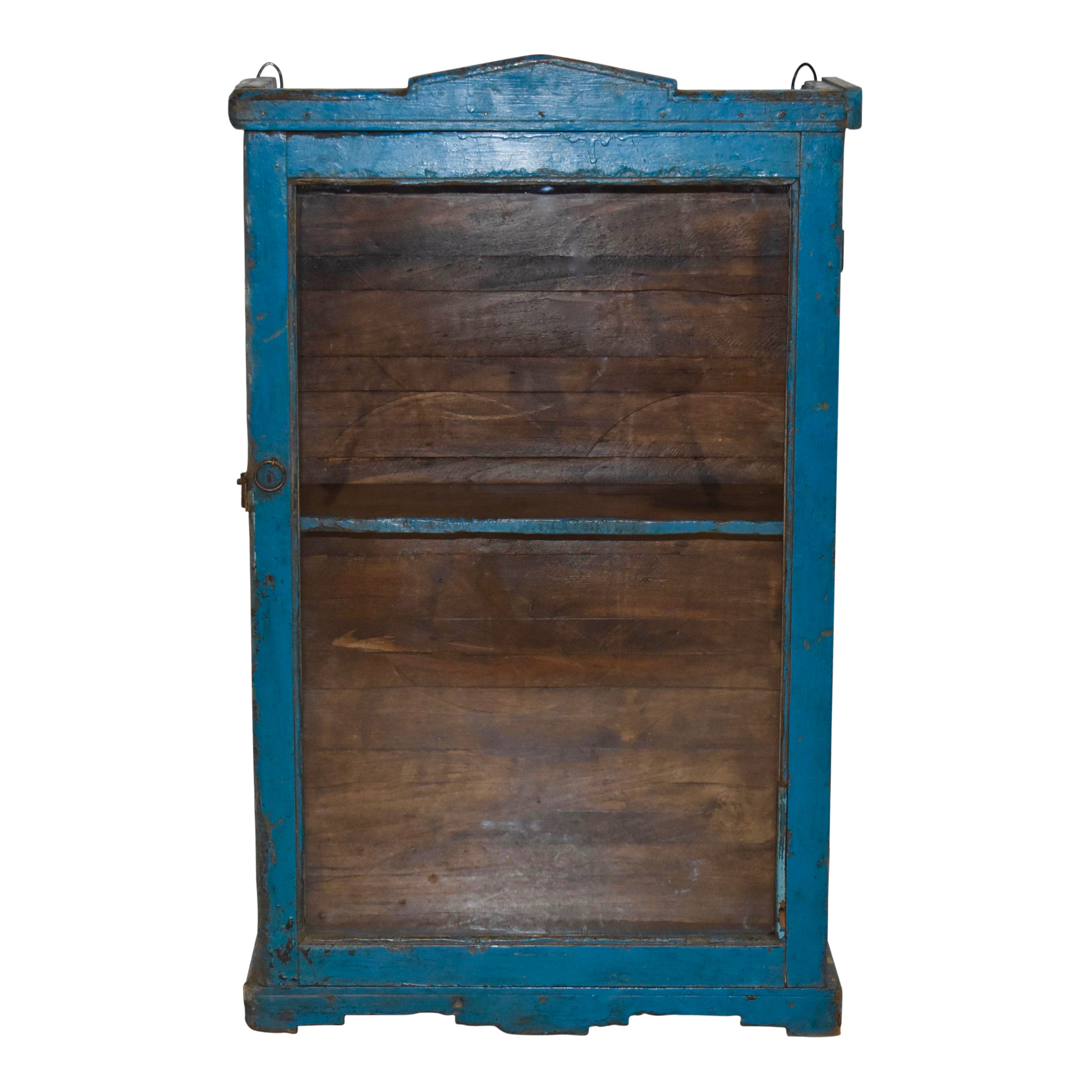 Blue Painted Wall Cabinet
