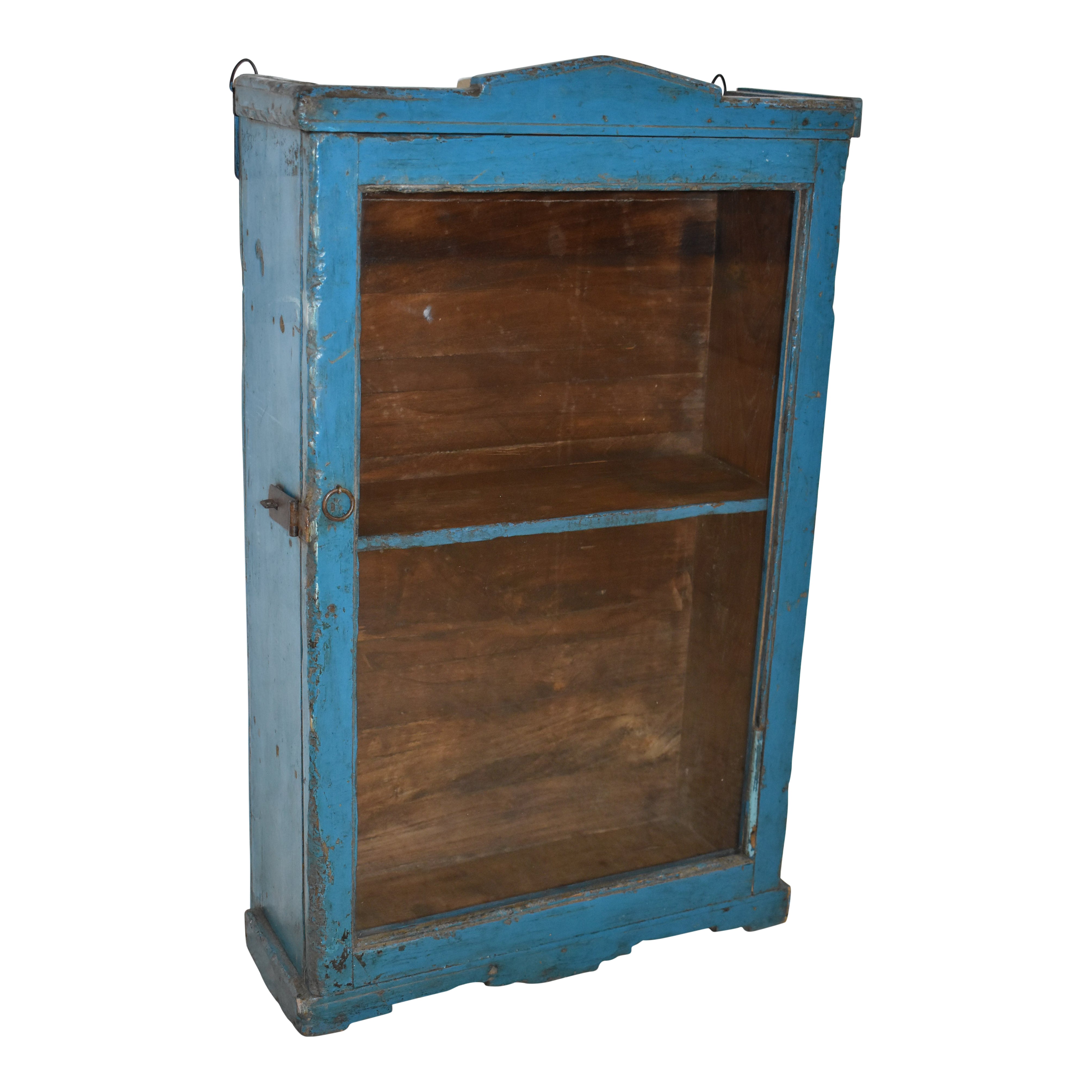 Blue Painted Wall Cabinet