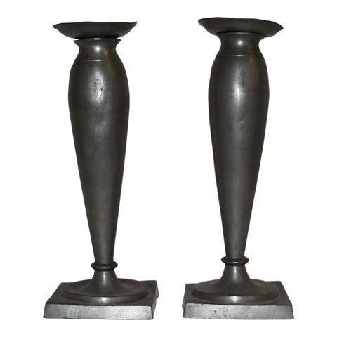 Pewter Candlesticks, Set of Two