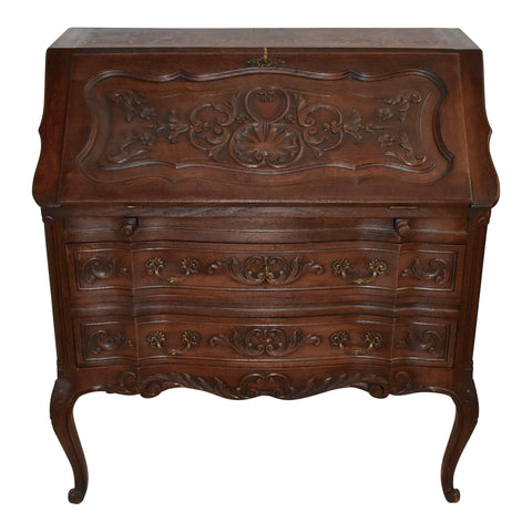 Louis XV Oak Secretary Desk