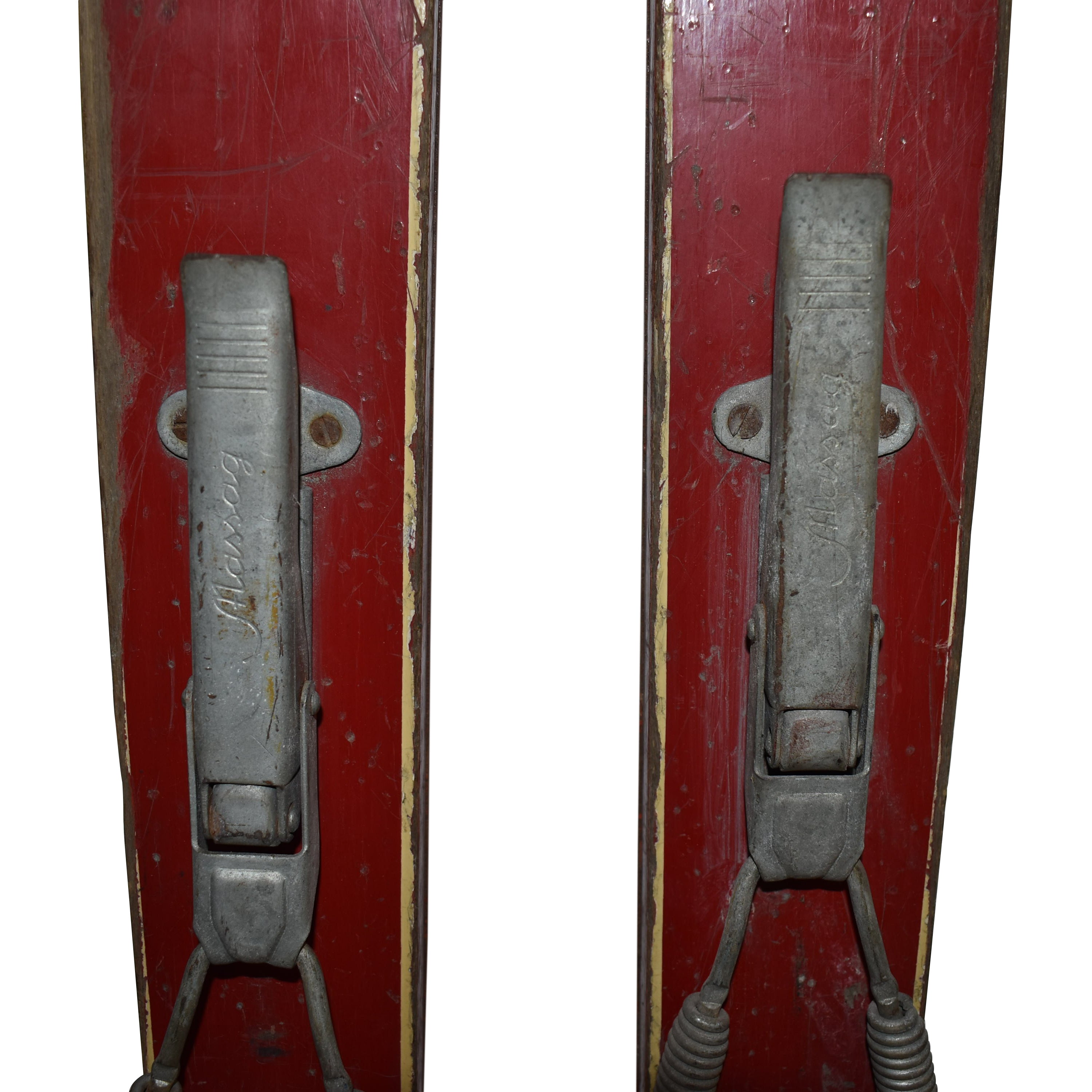 Red Czech Artis Skis with Massag Cable Bindings