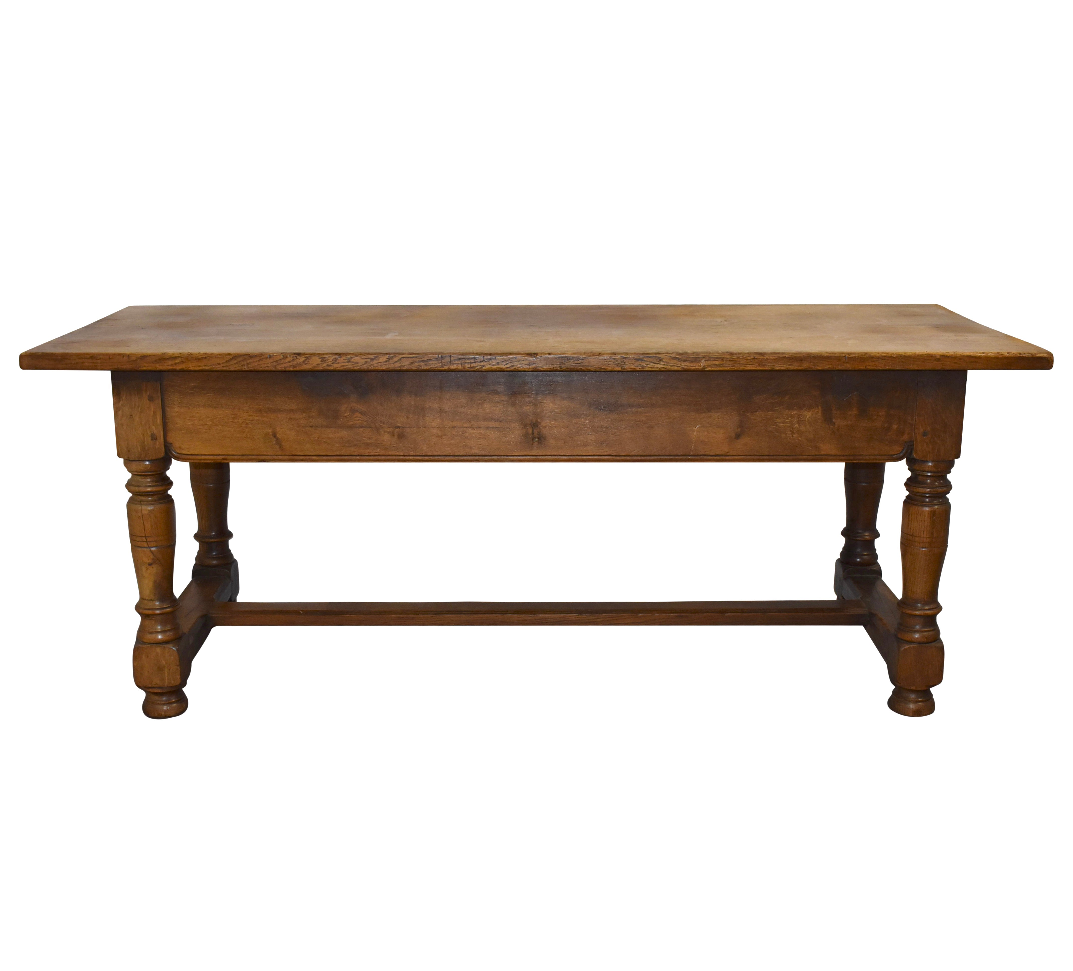 Oak Farm Table with Drawers