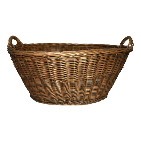 Wicker Oval Market Basket with Handles