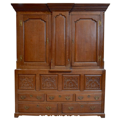 English Linen Press Cabinet