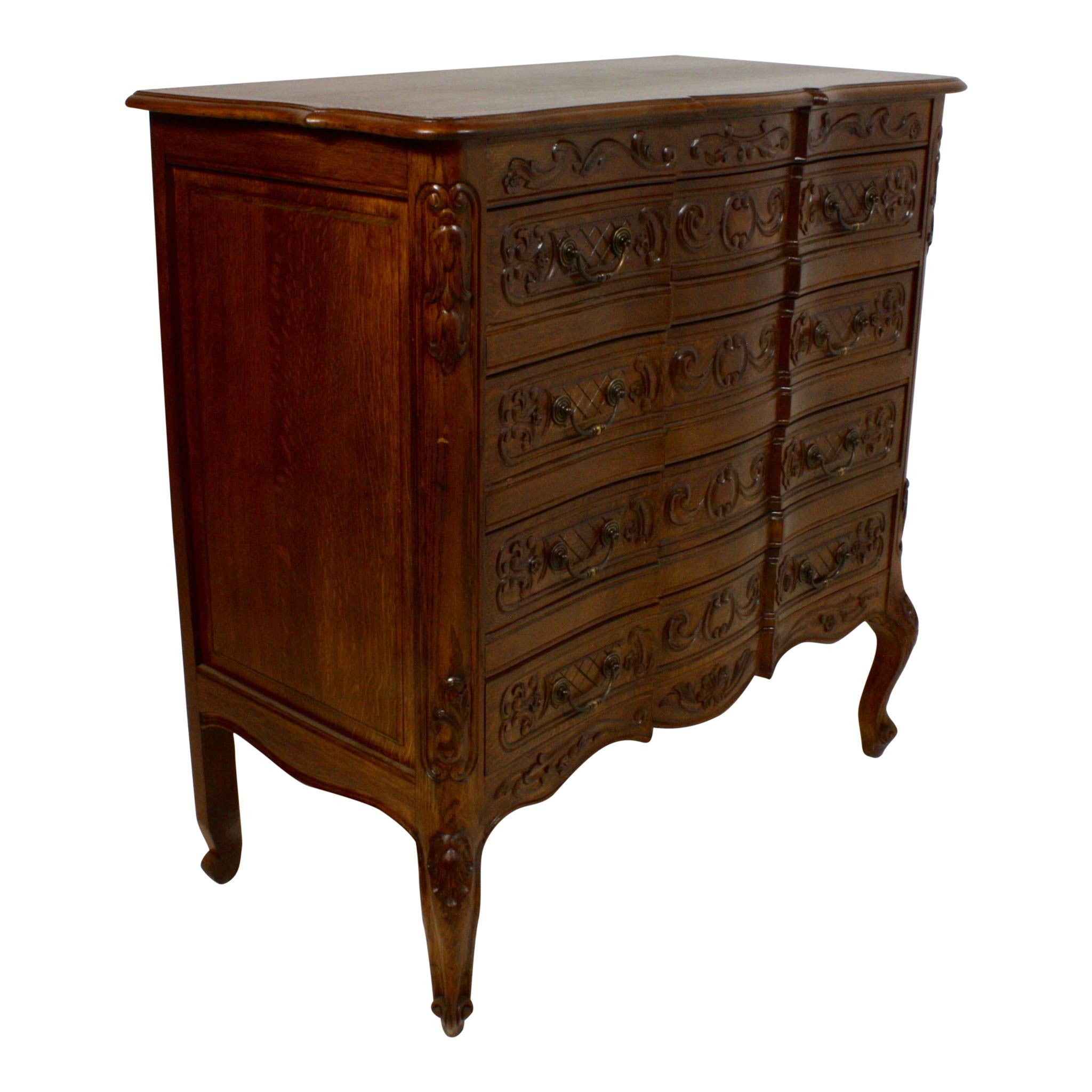 French Four Drawer Oak Dresser - Ski Country Antiques & Home French Four Drawer Oak Dresser - Ski Country Antiques & Home