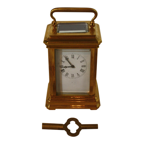 Square Brass and Glass Clock