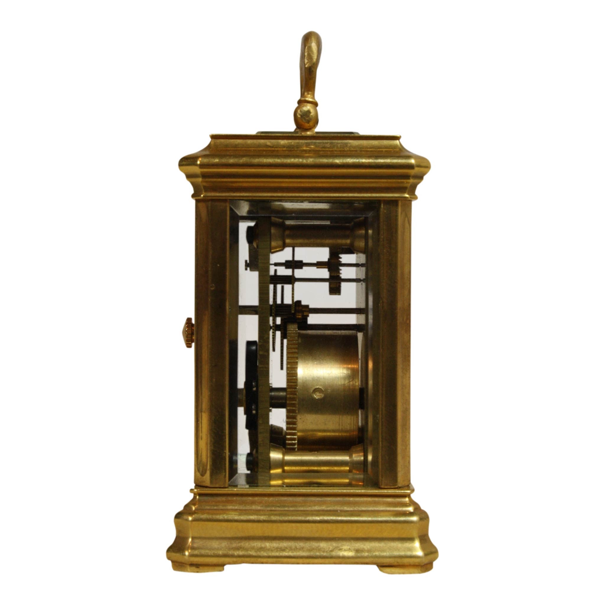 Square Brass and Glass Clock