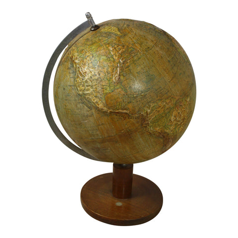 German Topographical Globe with Elevation