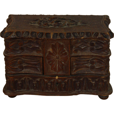 Petite Carved Jewelry Box