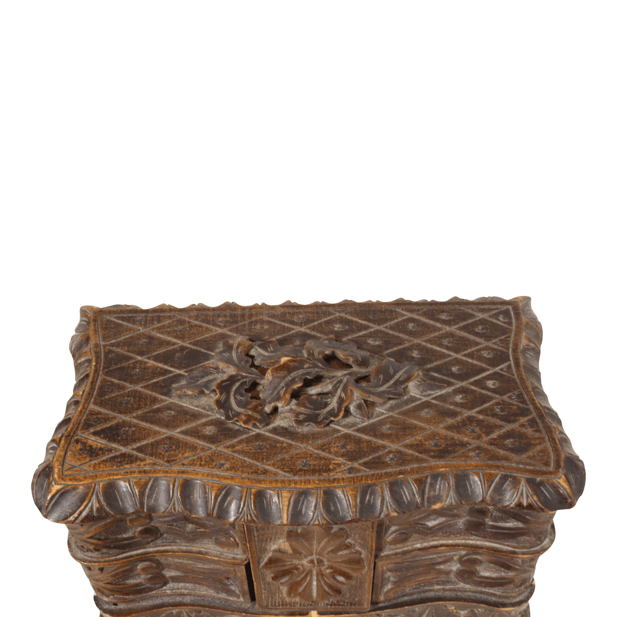 ski-country-antiques - Petite Carved Jewelry Box
