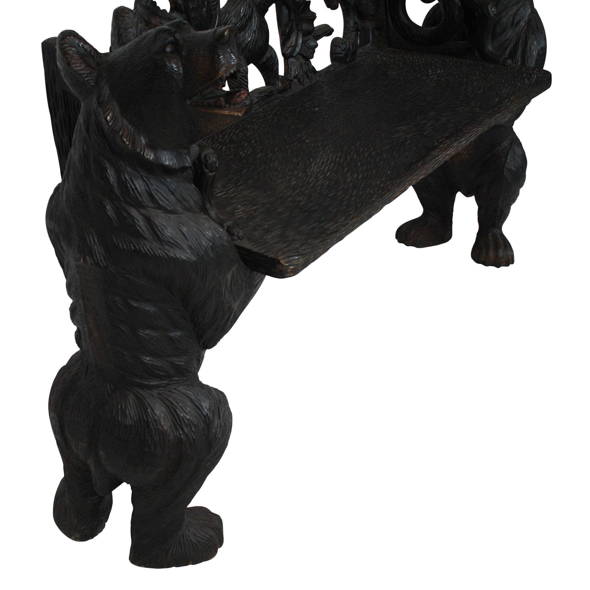 ski-country-antiques - Black Forest Bear Bench