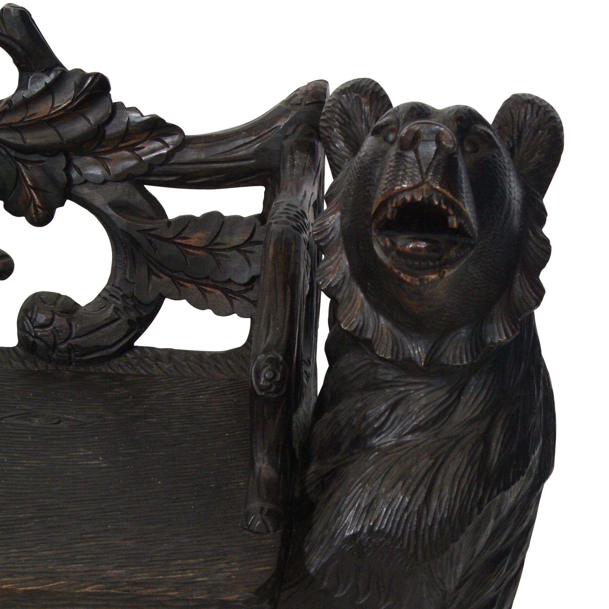 ski-country-antiques - Black Forest Bear Bench