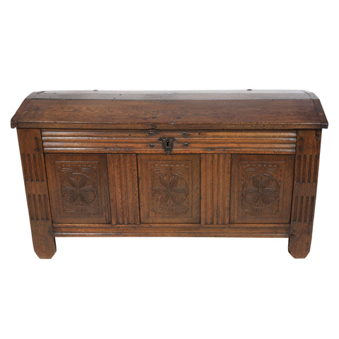 Belgian Carved Oak Trunk